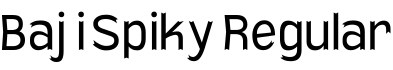 Baji Spiky Regular字体预览图