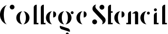 College Stencil字体预览图
