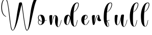 Wonderfull字体预览图