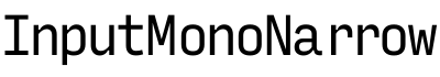 InputMonoNarrow字体预览图