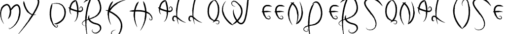 my dark halloween Personal Use字体预览图