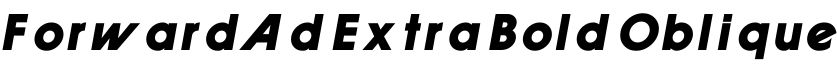 ForwardAd Extra Bold Oblique预览字体图片
