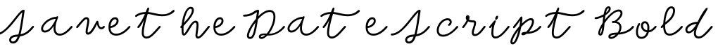 Save the Date Script Bold字体预览