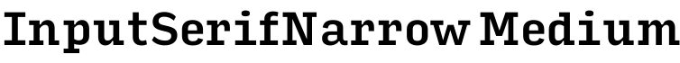 InputSerifNarrow Medium字体预览图