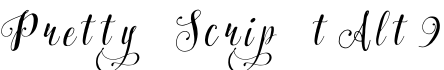 Pretty Script Alt 9字体预览图