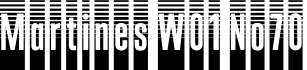 Martines W01 No70字体预览图