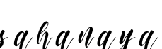 sahanaya字体预览图