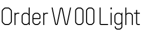 Order W00 Light字体预览图