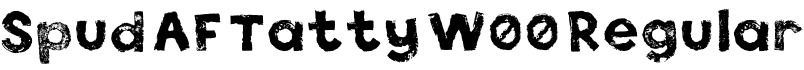 Spud AF Tatty W00 Regular字体预览图
