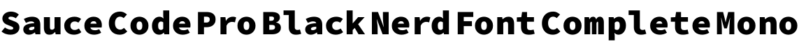 Sauce Code Pro Black Nerd Font Complete Mono字体预览