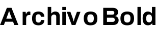 Archivo Bold字体预览图