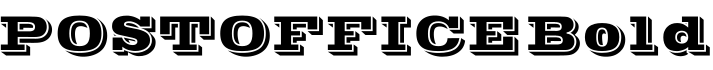 POSTOFFICE Bold字体预览图