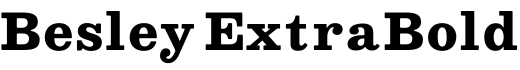 Besley ExtraBold字体预览