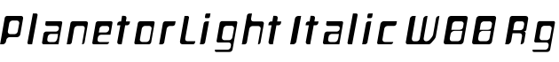 PlanetorLight Italic W00 Rg字体预览图