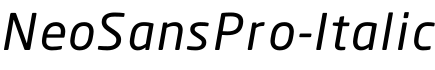 NeoSansPro-Italic字体预览