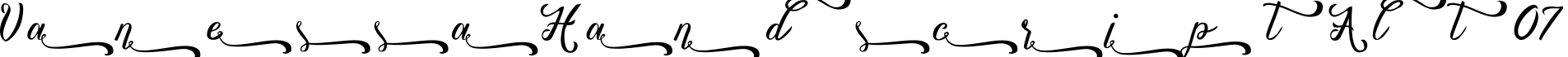 VanessaHandscriptAlt07字体预览图