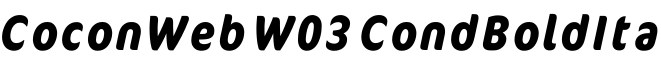 CoconWeb W03 CondBoldIta字体预览图