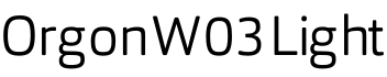 Orgon W03 Light字体预览图