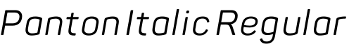 Panton Italic Regular字体预览图