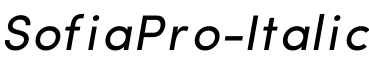 SofiaPro-Italic预览字体图片