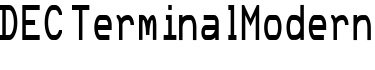 DEC Terminal Modern字体预览