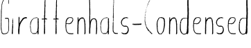 Giraffenhals-Condensed字体预览