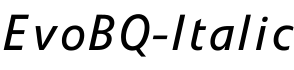 EvoBQ-Italic字体预览图