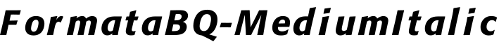 FormataBQ-MediumItalic字体预览