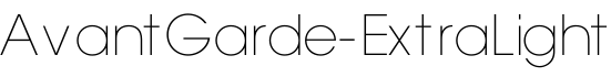 AvantGarde-ExtraLight字体预览图