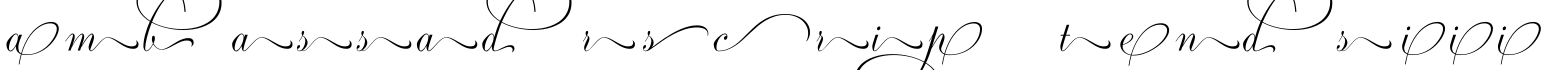 ☞Ambassador Script Ends III字体预览图