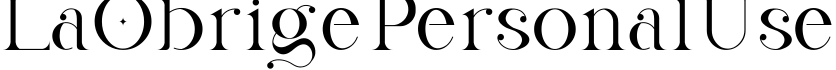 LaObrige-PersonalUse字体预览图