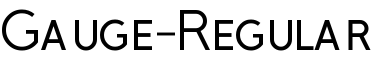 Gauge-Regular字体预览图
