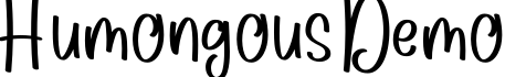 Humongous Demo字体预览图