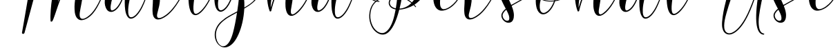 Marlyna Personal Use字体预览图