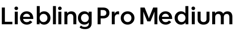 Liebling Pro Medium字体预览