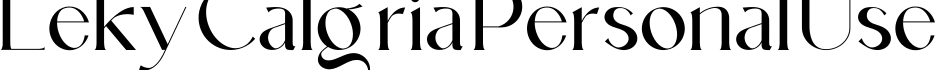 Leky Calgria Personal Use字体预览图
