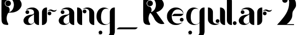 Parang_ Regular 2字体预览
