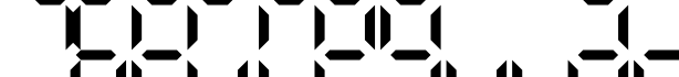 7SEG Regular字体预览图
