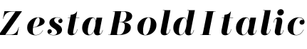 Zesta Bold Italic字体预览