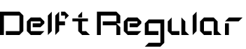 Delft Regular字体预览