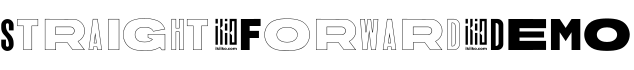 Straight Forward DEMO字体预览