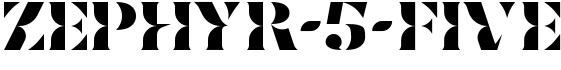 Zephyr-5-Five字体预览图