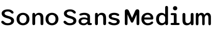 Sono Sans Medium字体预览图