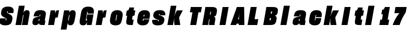 SharpGrotesk TRIAL BlackItl 17字体预览图