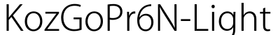 小塚ゴシック Pr6N L字体预览图