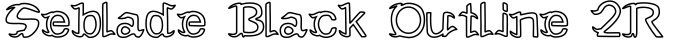 Seblade Black Outline 2R字体预览图