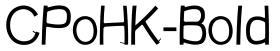 CPoHK-Bold字体预览图
