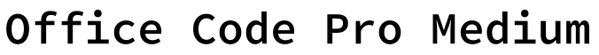Office Code Pro Medium字体预览图
