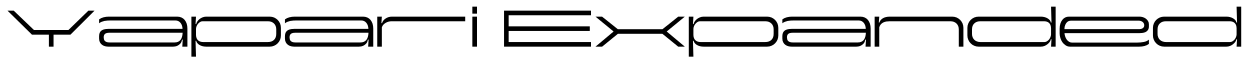 Yapari Expanded字体预览图