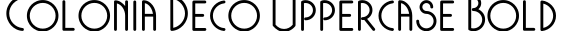 Colonia Deco Uppercase Bold字体预览图